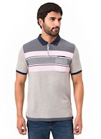 Polo Box Moda Hombre Norton Melange Rosado Bertomel